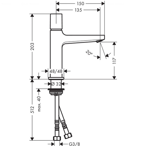 Змішувач для раковини Hansgrohe Metropol Select 110 (32571000)