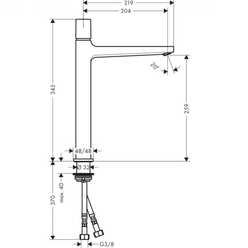 Змішувач для раковини Hansgrohe Metropol Select 260 (32572000)