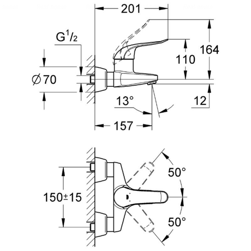 Змішувач для раковини Grohe Euroeco Special 32776000