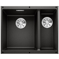 Кухонная мойка подстольная Blanco Subline 340/160-U, чаша слева белый черный