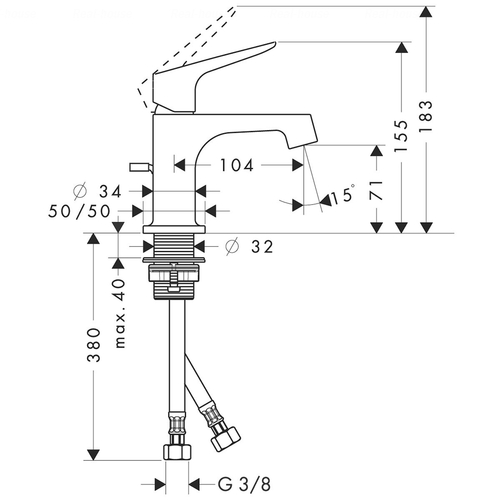 Змішувач для раковини Hansgrohe Axor Citterio M 70 (34016000)