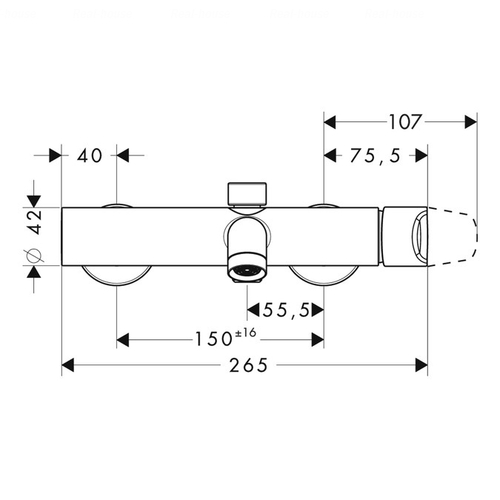 Змішувач для ванни та душу Hansgrohe Axor Citterio M (34420000)