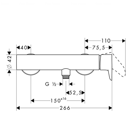 Змішувач для душу Hansgrohe Axor Citterio M (34620000)