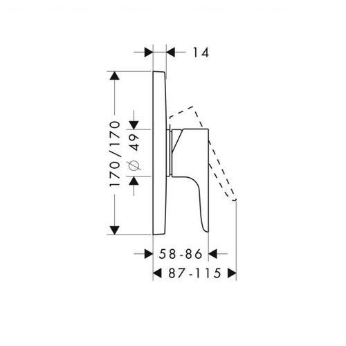 Змішувач для душу Hansgrohe Axor Citterio M (34625000)