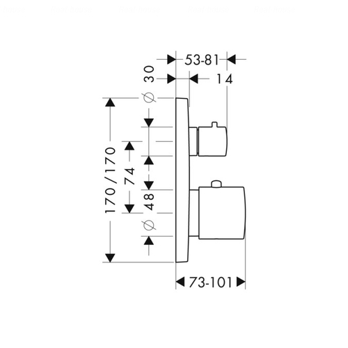 Термостат для ванни Hansgrohe Axor Citterio M (34705000)