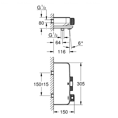 Термостат для душу/ванни Grohe Grohtherm SmartControl 34718000