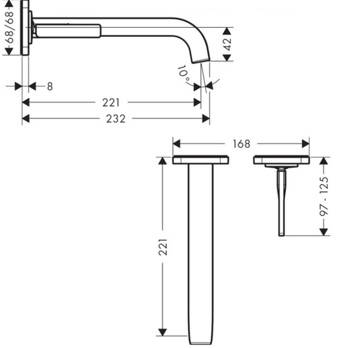 Змішувач для раковини Hansgrohe Axor Citterio E (36106000)