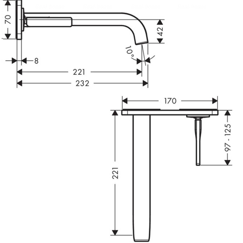 Змішувач для раковини Hansgrohe Axor Citterio E (36114000)