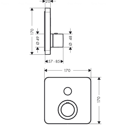 Термостат для душу Hansgrohe Axor ShowerSelect (36705000)