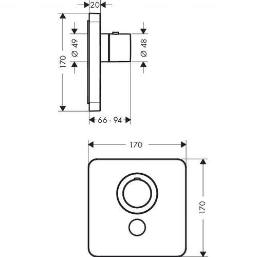 Термостат для душу Hansgrohe Axor ShowerSelect (36706000)