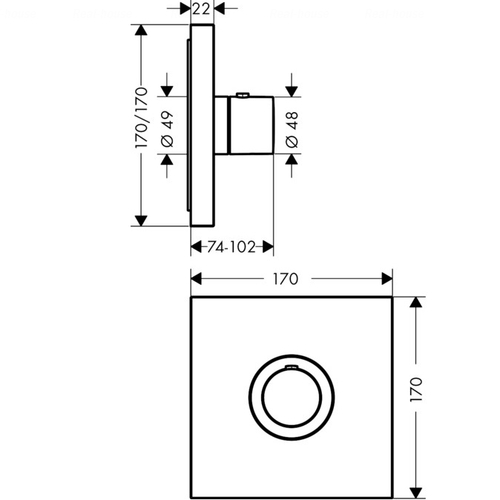 Термостат для душу Hansgrohe Axor ShowerSelect (36718000)