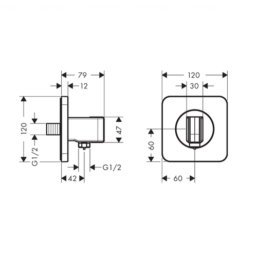 Держатель ручного душа Hansgrohe Axor Citterio E Softcube (36724000) brushed bronze brushed bronze