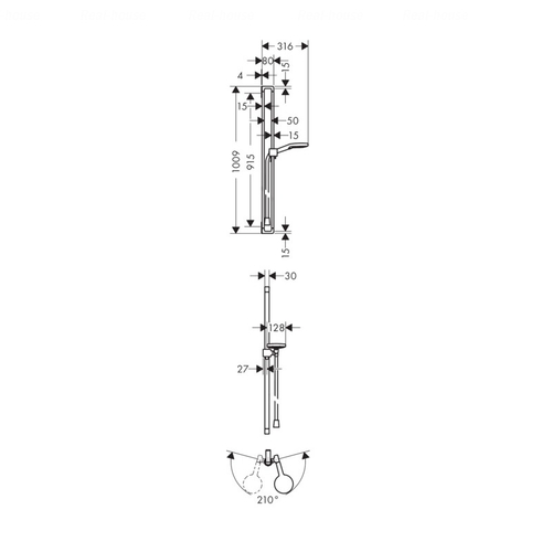 Душовий гарнітур Hansgrohe Axor Citterio E 120 3jet (36735000)