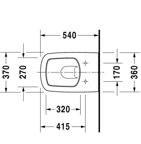 Унитаз подвесной Duravit DuraStyle 370х540 мм, с креплениями