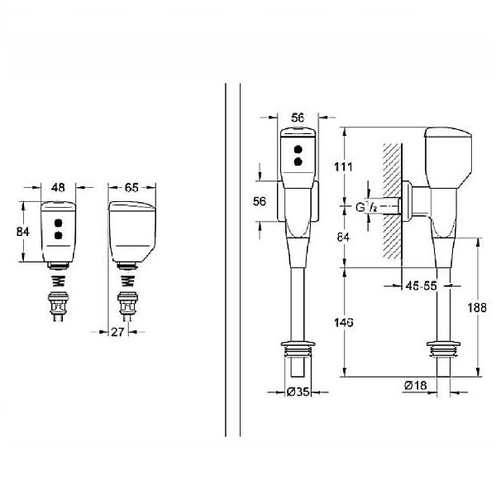 Змивний пристрій для пісуара Grohe Tectron 37426000