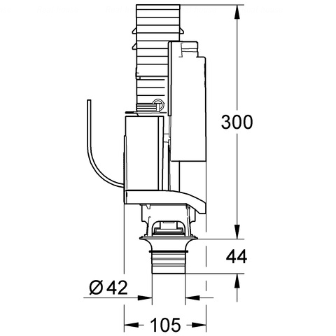 Змивний клапан до бачка GD-2 Grohe 38736000