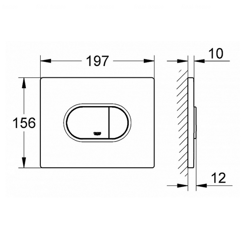 Клавіша змиву Grohe Arena Cosmopolitan 38858 біла біла