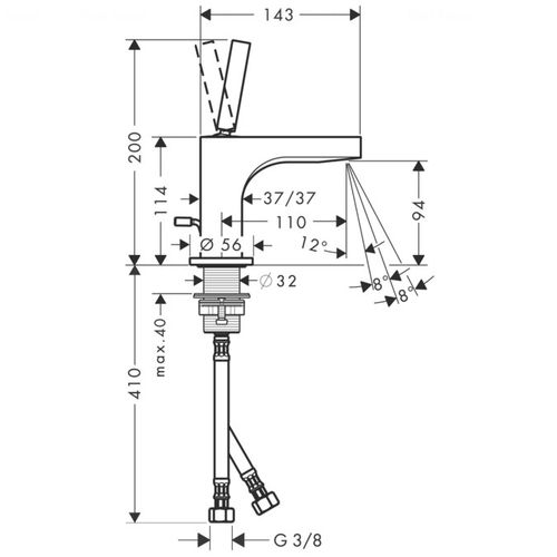 Змішувач для раковини Hansgrohe Axor Citterio 90 (39035000)