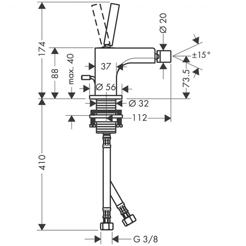 Змішувач для біде Hansgrohe Axor Citterio (39210000)