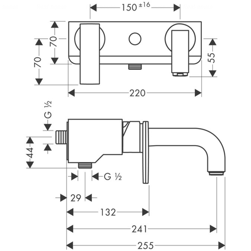 Змішувач для ванни та душу Hansgrohe Axor Citterio (39400000)