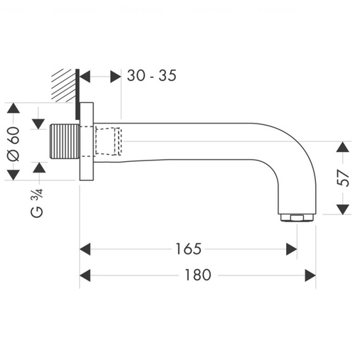 Вилив для ванни Hansgrohe Axor Citterio (39410000)