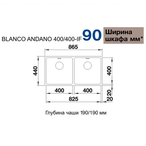 Кухонна мийка Blanco Andano 400/400-IF (522985)