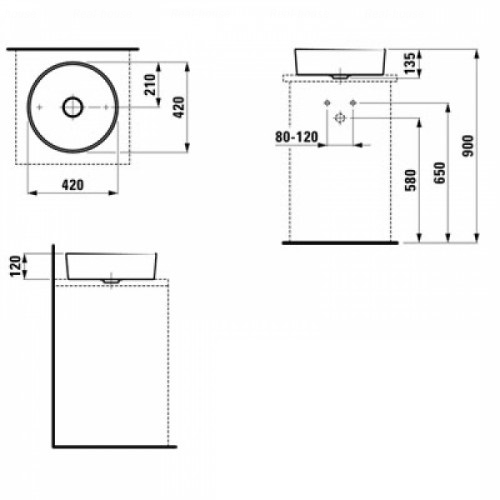 Умивальник Laufen Kartell 42 (H8123310001121)