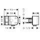 Шланговое подсоединение Hansgrohe Axor One (45723000)