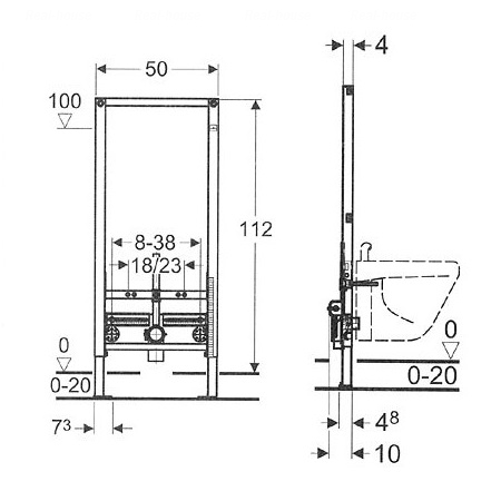 Инсталляция для биде Geberit Duofix ( 111.520.00.1 )