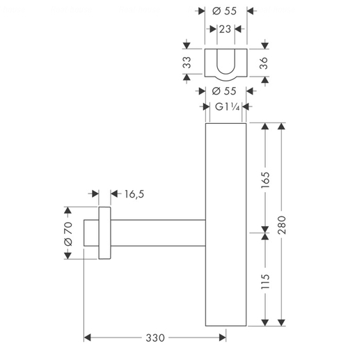Сифон для умивальника Hansgrohe Flowstar (52100000)