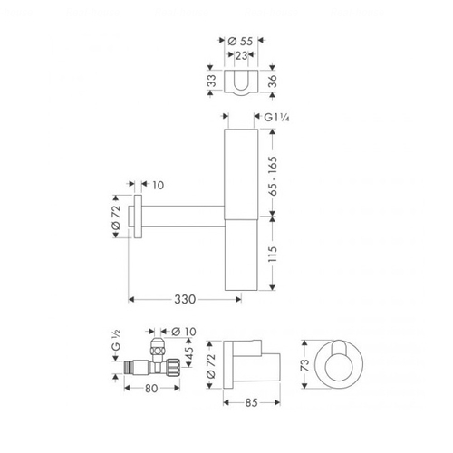 Сифон для умивальника Hansgrohe Flowstar (52120000)