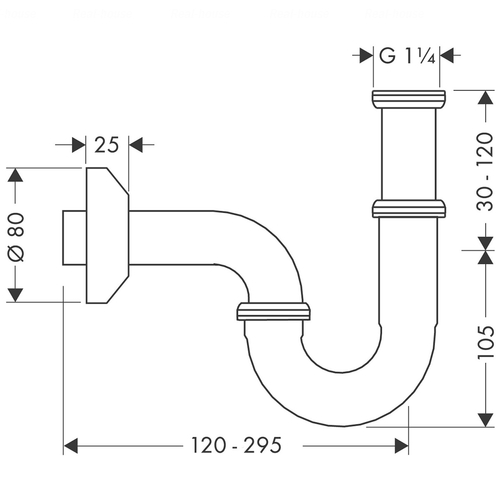 Сифон для умивальника Hansgrohe 53010000