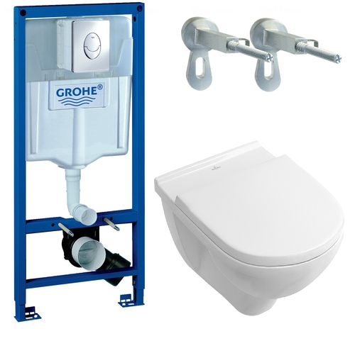 Комплект: унітаз Villeroy&amp;Boch O.Novo + інсталяція Grohe Rapid SL 3в1 (5660H101+38721001)