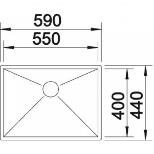 Кухонна мийка підстільна Blanco Zerox 550-U (521591)