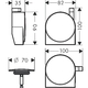 Зовнішня частина зливу-переливу Hansgrohe Exafill S (58117000)