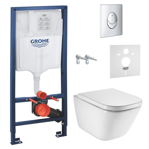 Унитаз Roca GAP Rimless + инсталляция Grohe Rapid SL (A34H47C000+38721001+37131000)