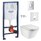 Унитаз Roca GAP Rimless + инсталляция Grohe Rapid SL (A34H47C000+38721001+37131000)