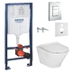 Унітаз Roca GAP Round Rimless + інсталяція Grohe Rapid SL (A34H0N8000+38772001+37131000)