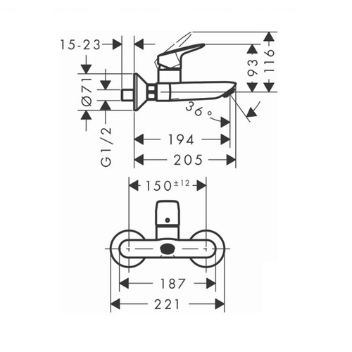 Змішувач для раковини Hansgrohe Logis (71225000)
