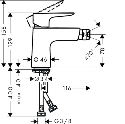 Змішувач для біде Hansgrohe Talis (71721000)