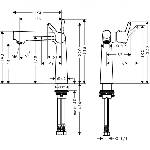 Змішувач для раковини Hansgrohe Тalis S 140 (72113000)