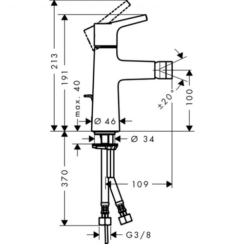 Змішувач для біде Hansgrohe Тalis S (72200000)