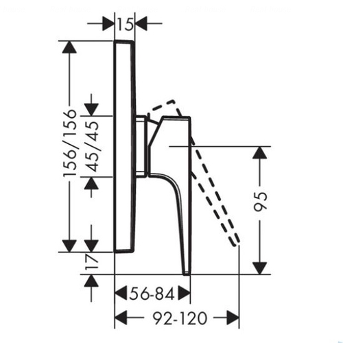 Змішувач для душу Hansgrohe Metropol (74565000)