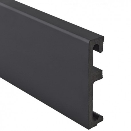 Плинтус Salag Alpha 2400х80х16 мм Black Black