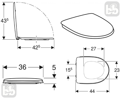 Сидение к унитазу Kolo SOLO / ПУЛЬС (70117) Duroplast, с механизмом  плавного опускания  soft-close Duroplast, с механизмом  плавного опускания  soft-close