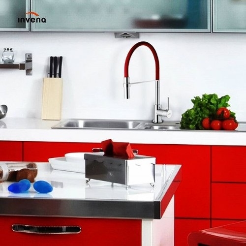 Змішувач для кухні Invena Kameleon червоний червоний