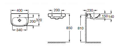 Умывальник Roca Debba 40 (A325998000)