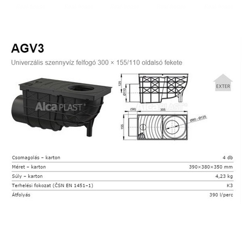 Ливнеотвод Alca plast AGV3