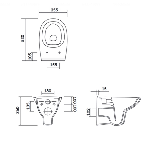 Унітаз підвісний Cersanit Arteco New Clean On (K667-053)