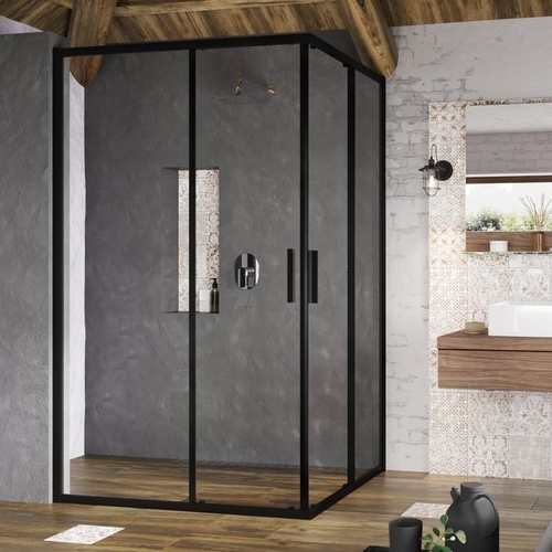 Душевая стенка Ravak Blix Slim BLSRV2K-100 черный черный